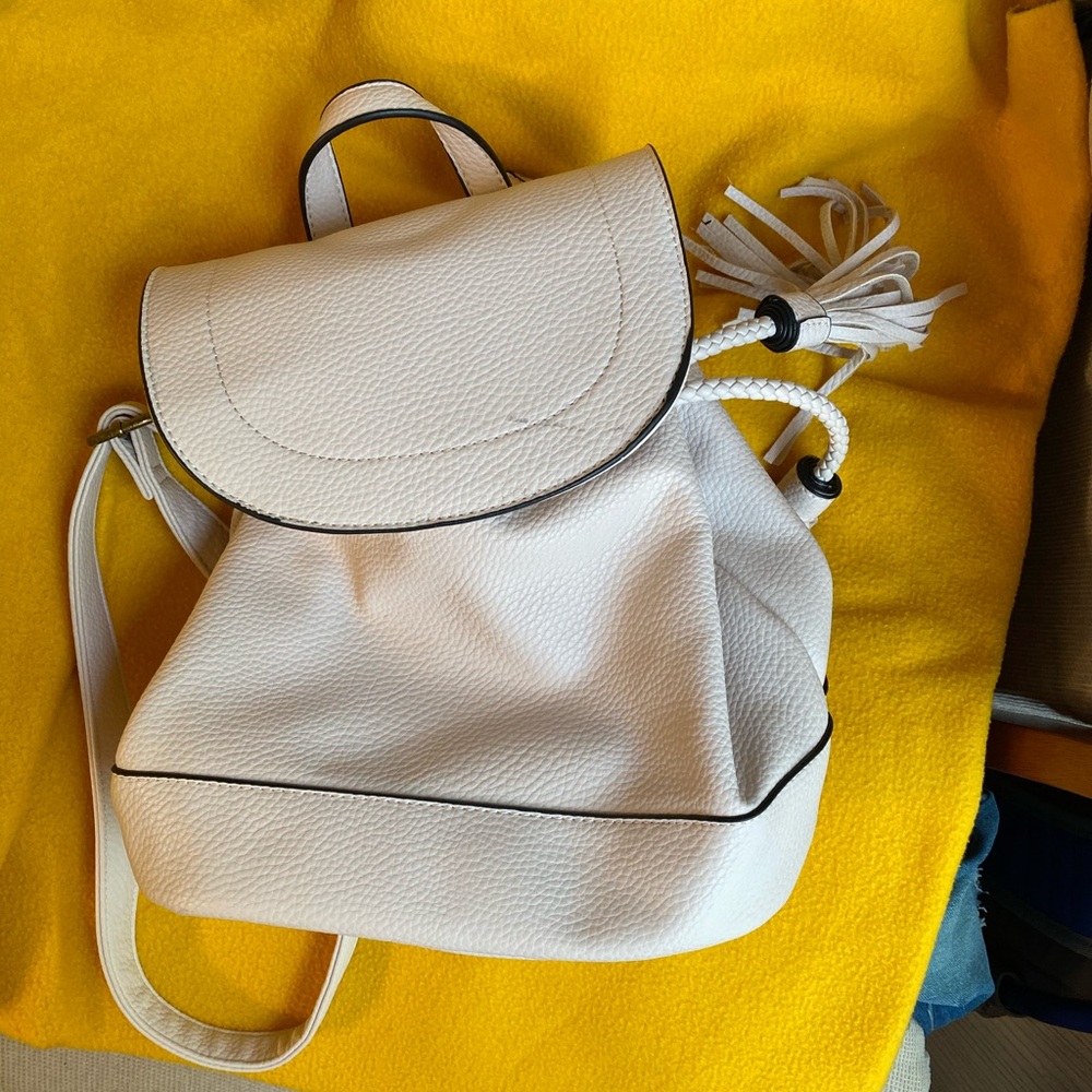 Leather backpack